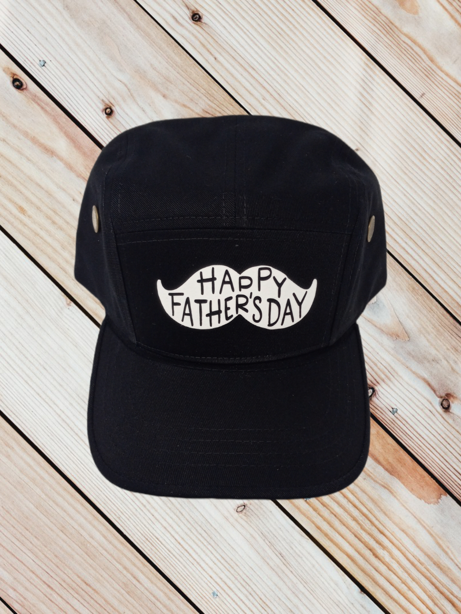 Happy Father's Day Mustache Gift Yupoong Adult 5-Panel Trucker Hat